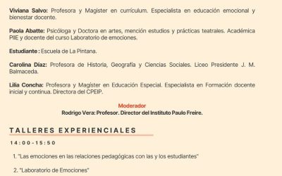 Les compartimos el programa de la jornada ” LA ESCUELA COMO ESPACIO DE ACOGIDA EMOCIONAL”