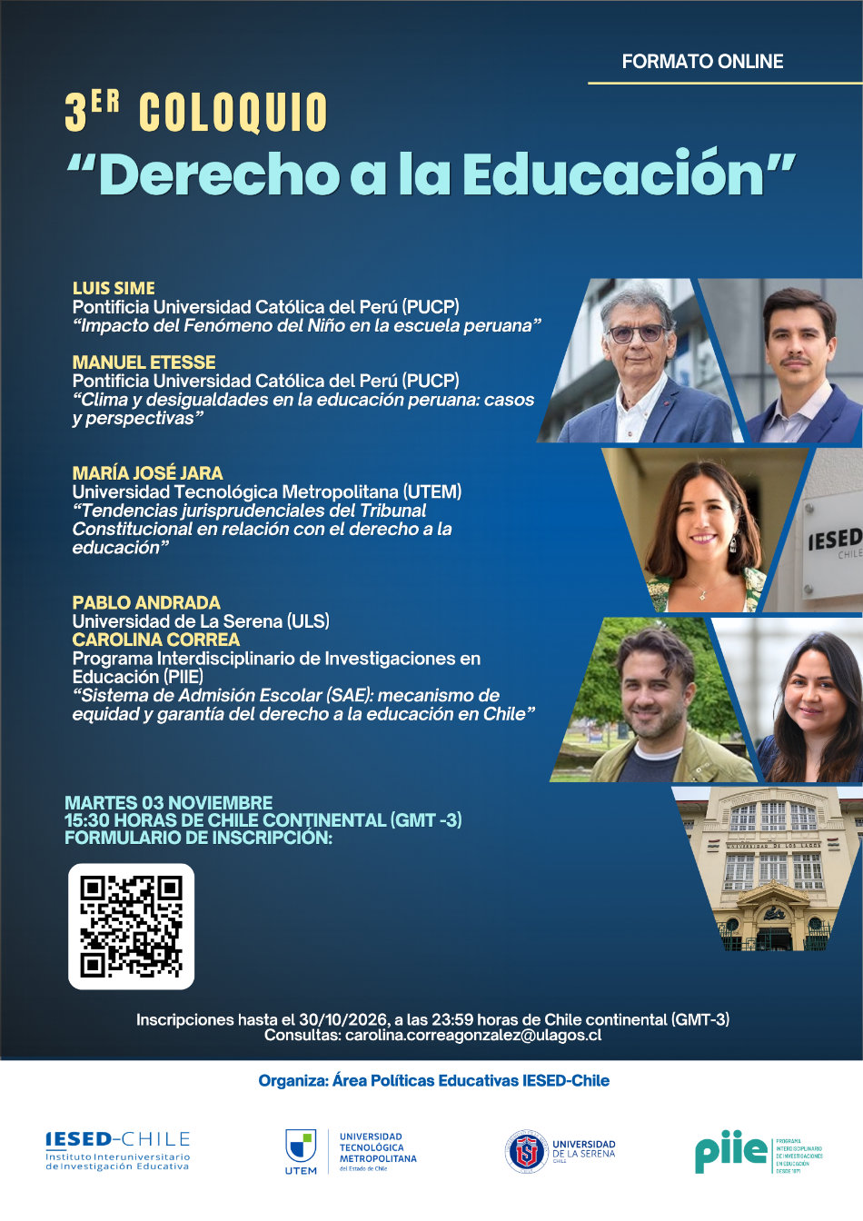 3º COLOQUIO Derecho a la Educación Área PE IESED-Chile